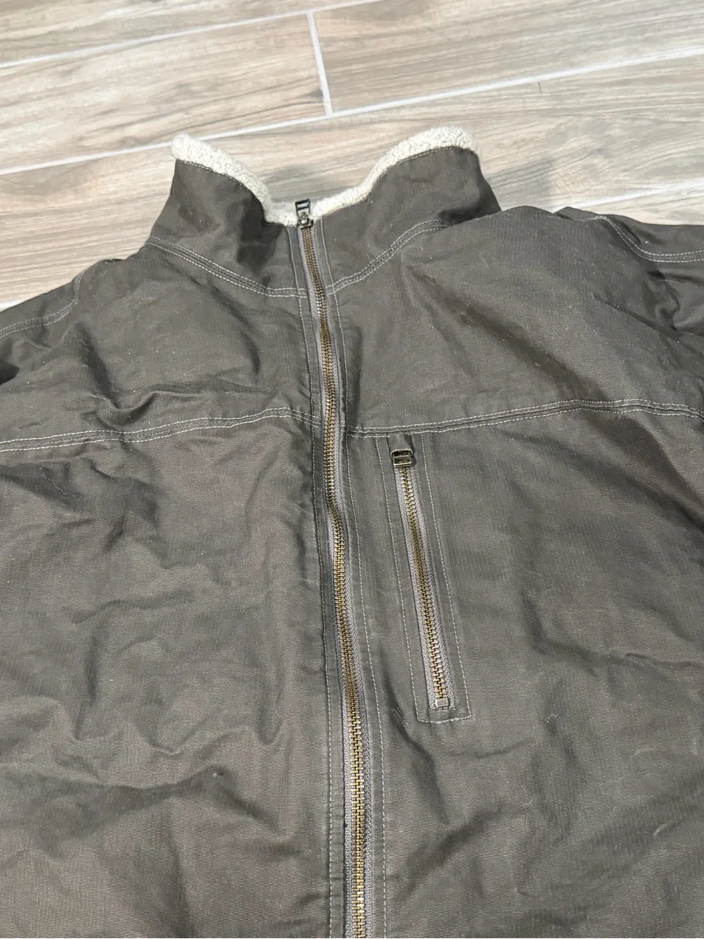 Kuhl Burr Canvas Vintage Patina Dyed Hiking Outdoor Jacket Green Men's XXXL